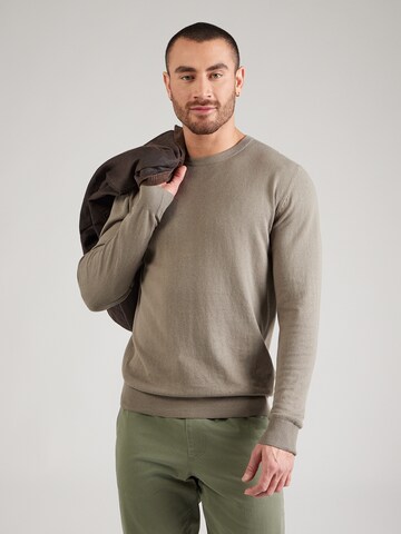 JACK & JONES Sweater 'JJEEMIL' in Grey: front