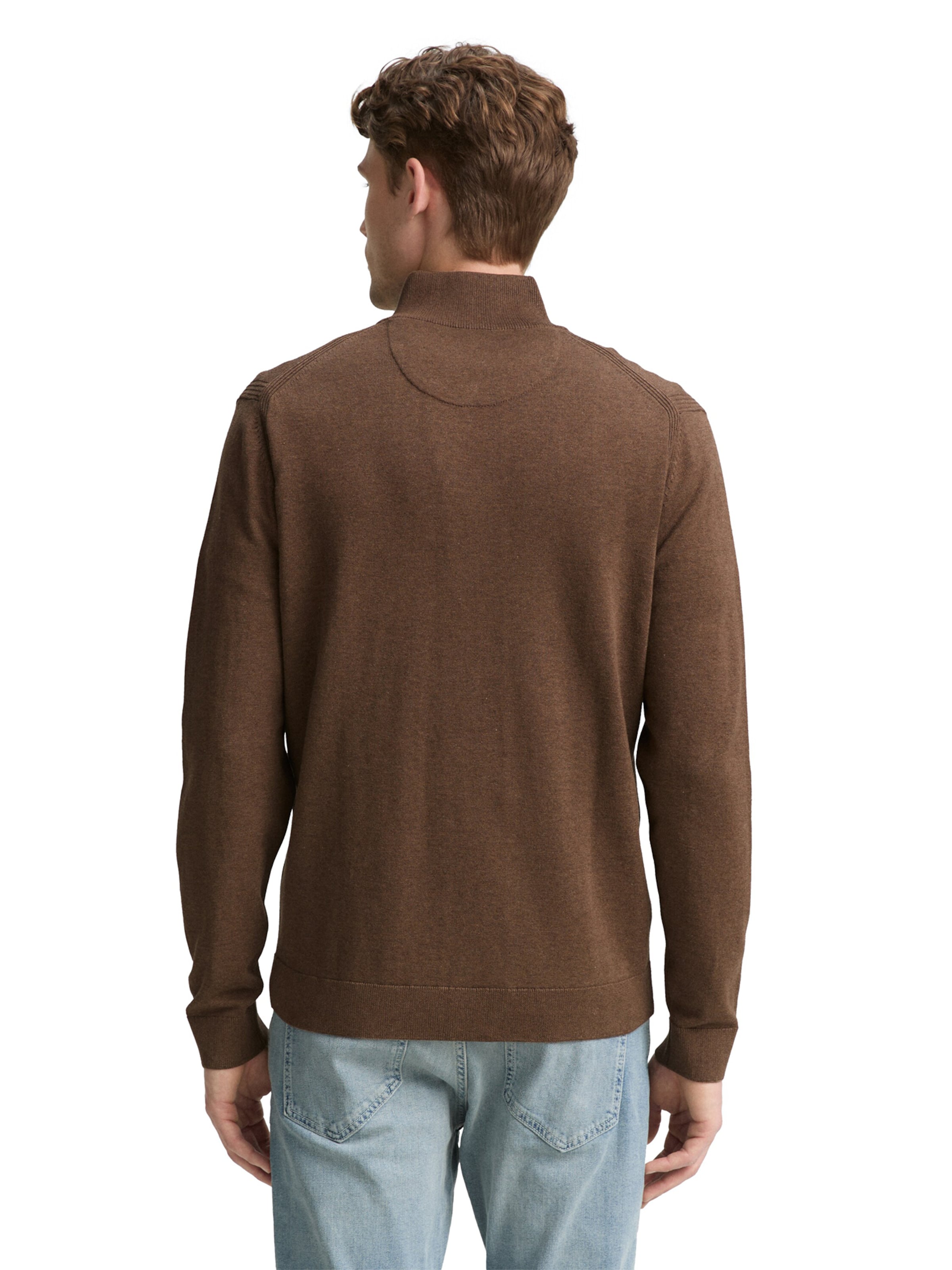 TOM TAILOR Πλεκτή ζακέτα σε καφέ