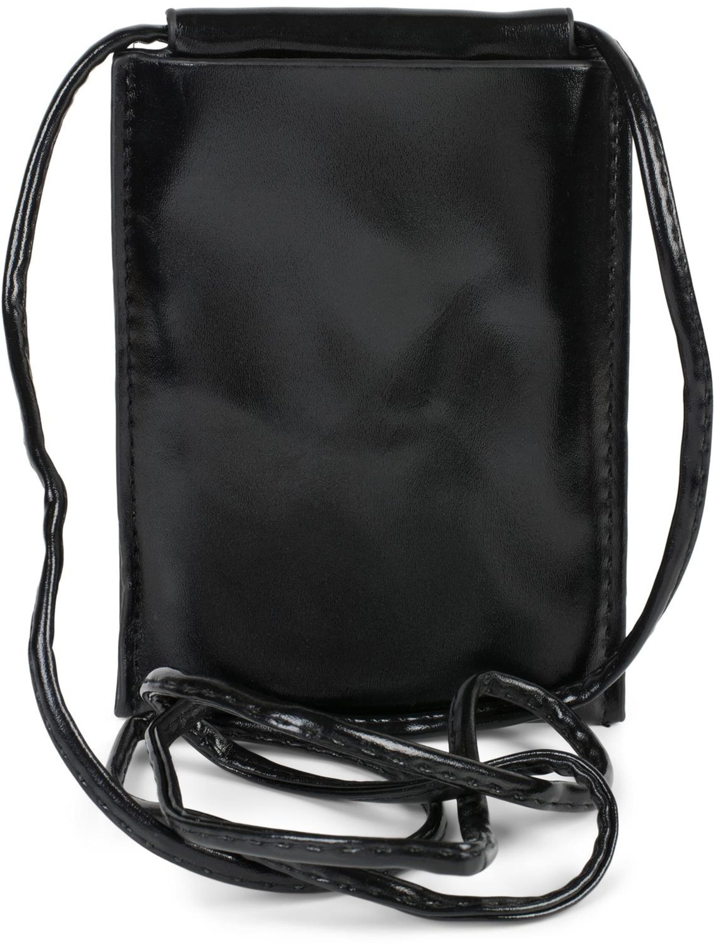 styleBREAKER Umhängetasche 'Handy Umhängetasche Metallic'‌‌‌‌‌‌‌‌‌ in Schwarz: Vorderseite
