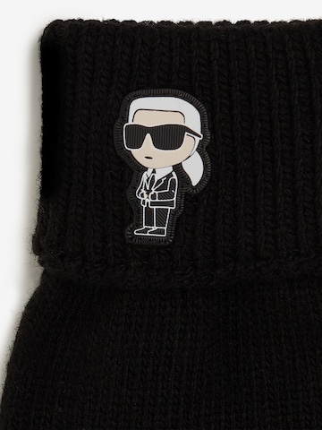 Karl Lagerfeld - Luvas com dedos em preto