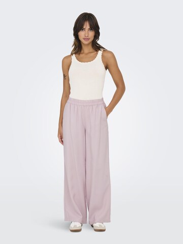 ONLY Loose fit Trousers 'ONLARIS' in Purple