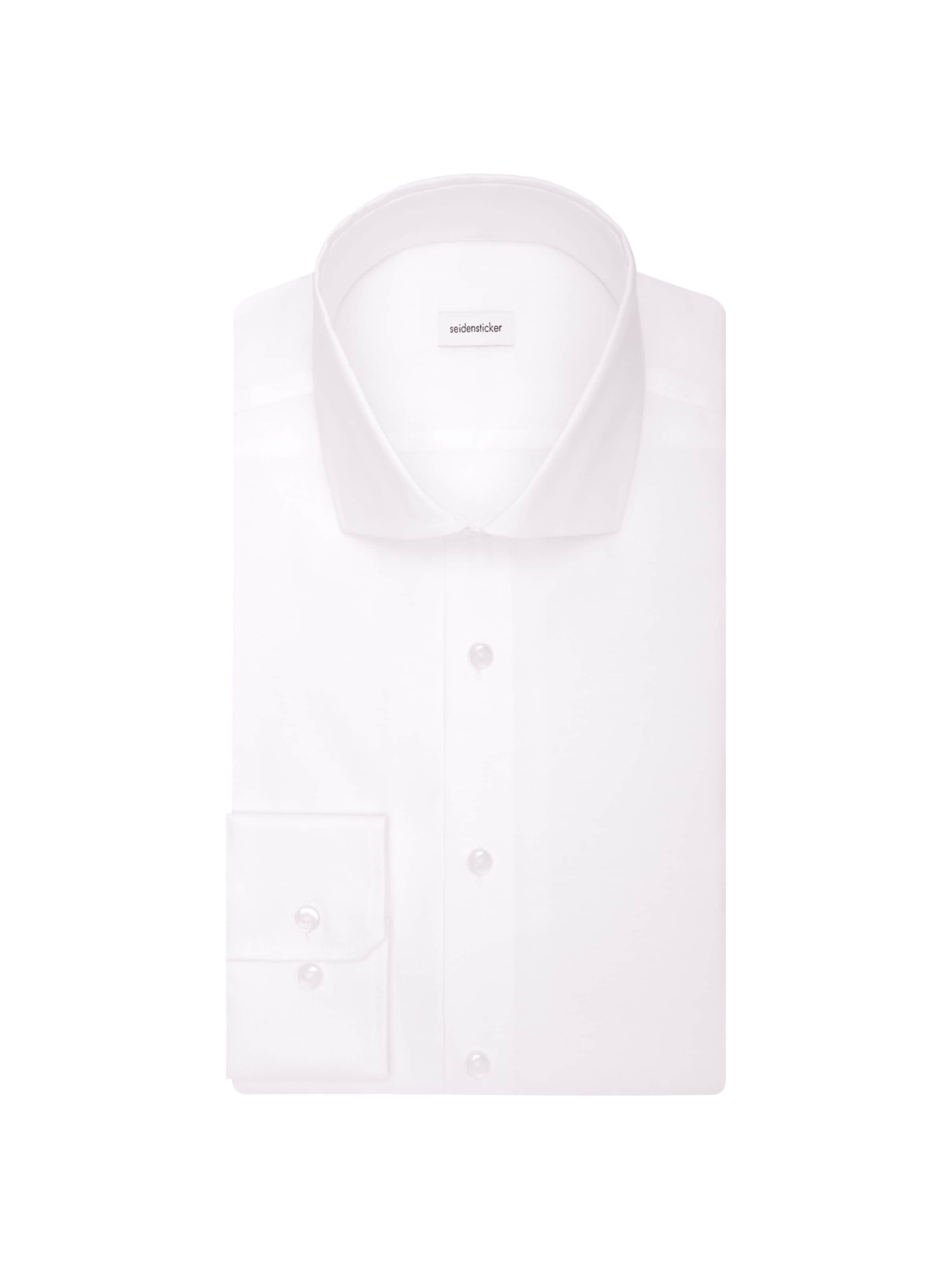 SEIDENSTICKER Regular fit Zakelijk overhemd 'Schwarze Rose' in Wit