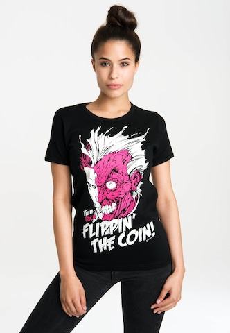 LOGOSHIRT T-Shirt 'Two-Face – Flippin' The Coin' in Mischfarben: predná strana