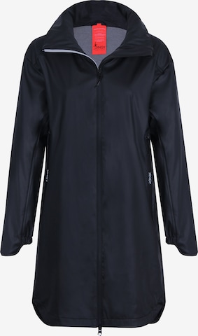 Dingy Rhythm Of The Rain Between-Seasons Coat 'Holly' in Black: front