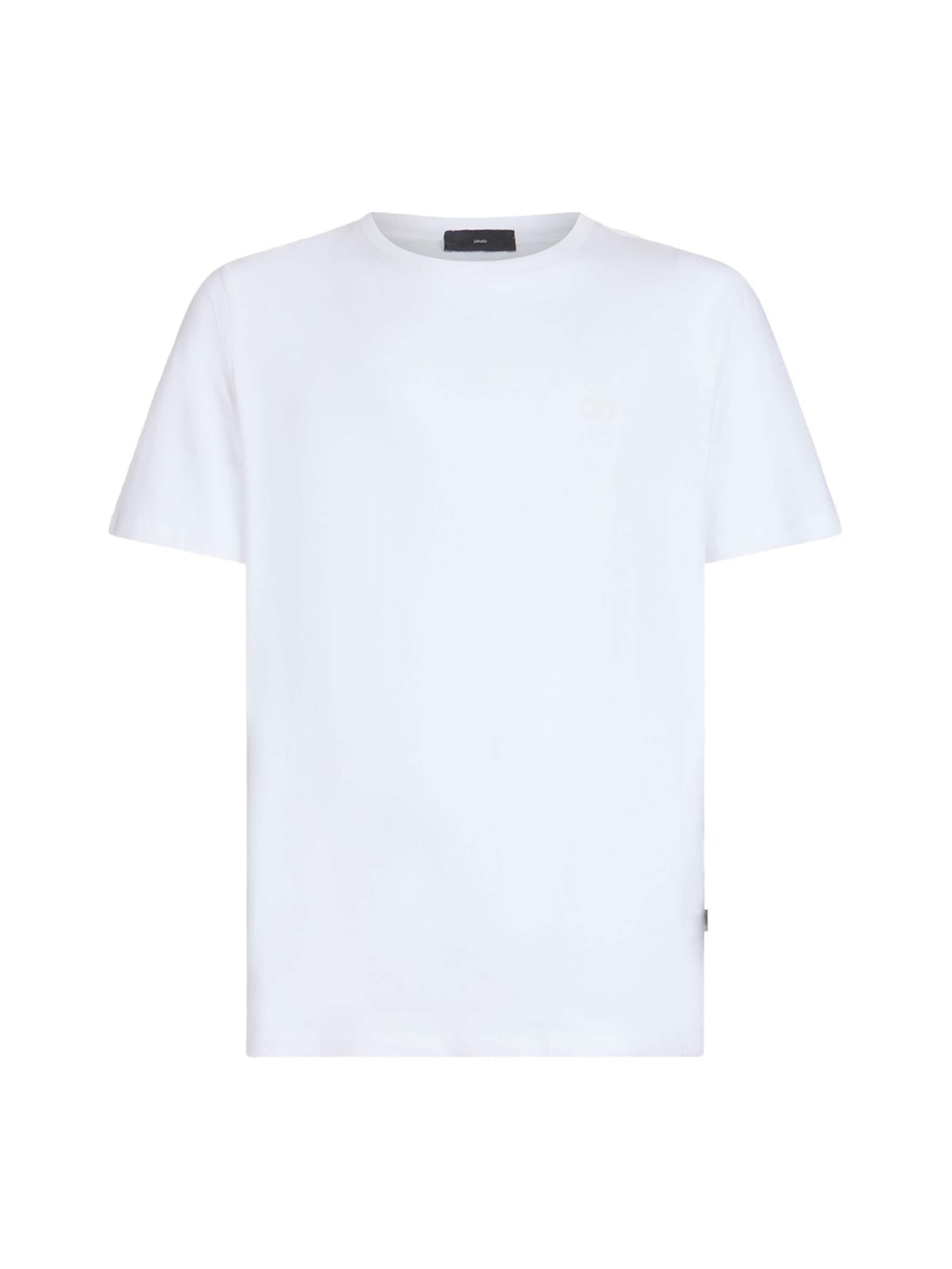 T-Shirt 'LIU JO UOMO T-SHIRT BASICCONTRA T-SHIRT' Liu Jo en blanc : devant