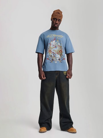 Ed Hardy Paita 'Dragon City Diamante' värissä sininen