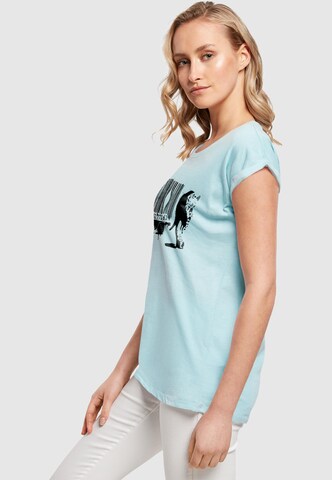 T-shirt 'Brandalised - Barcode Leopard Circle' Merchcode en bleu