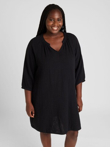 Robe-chemise 'THYRA' ONLY Carmakoma en noir : devant