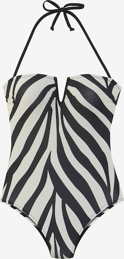 Maudymosi kostiumėlis iš FRENCH CONNECTION, spalva – juoda / balta, Prekių apžvalga