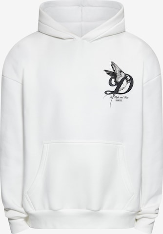DropsizeSweater majica - bijela boja: prednji dio