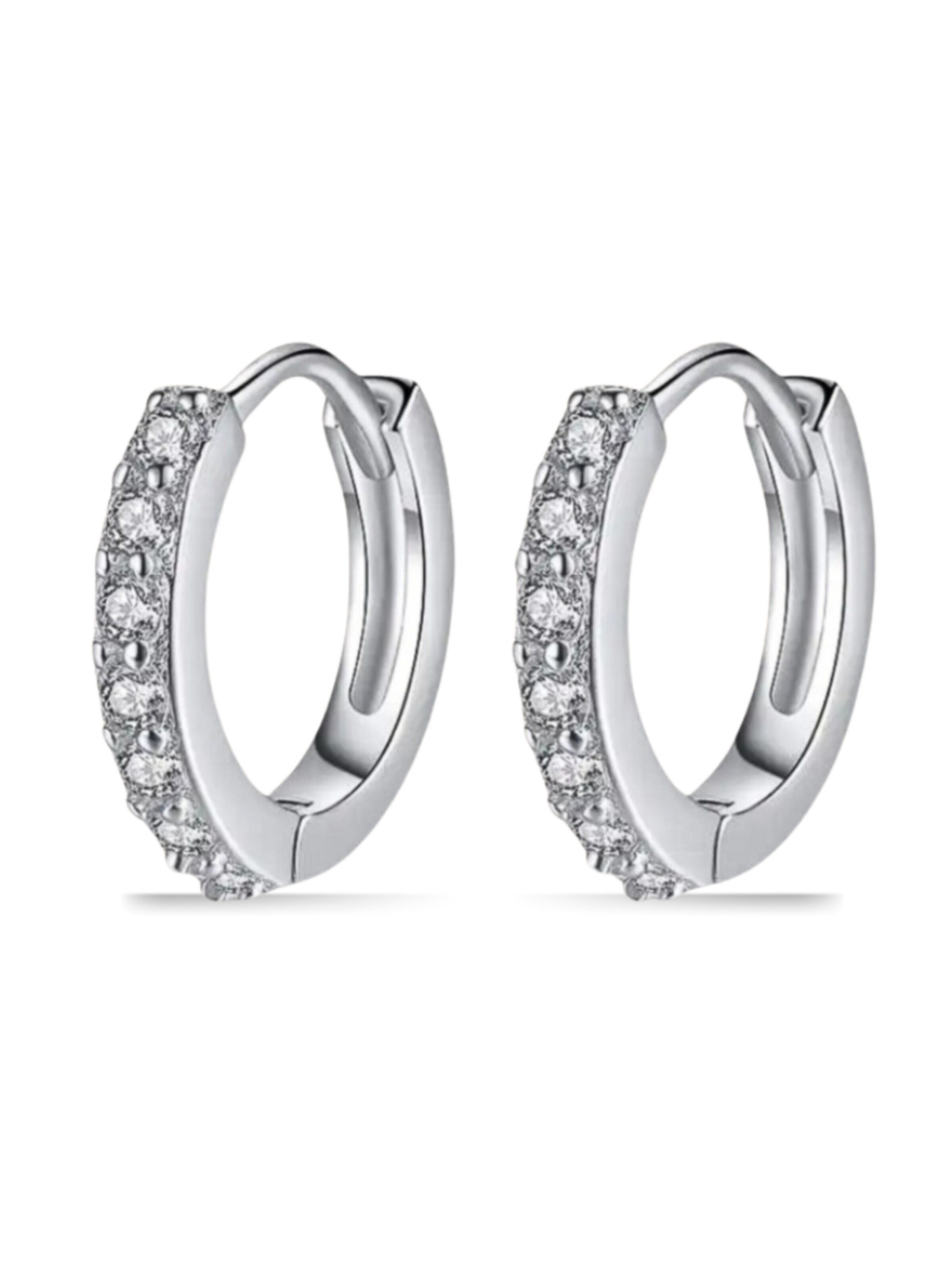 Pure Schmuck Ohrringe 'Brilliant'‌‌‌‌‌‌ in Silber: Vorderseite