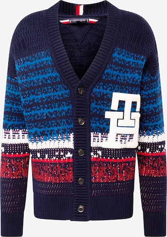 Vestes en maille TOMMY HILFIGER en bleu : devant