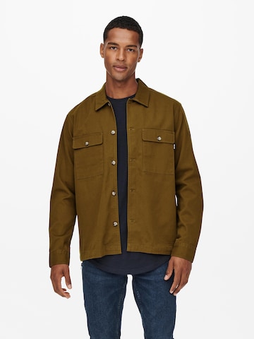 Only & Sons Between-Season Jacket 'Ilvio' in Brown: front