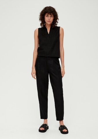 s.Oliver Tapered Pantalon in Zwart