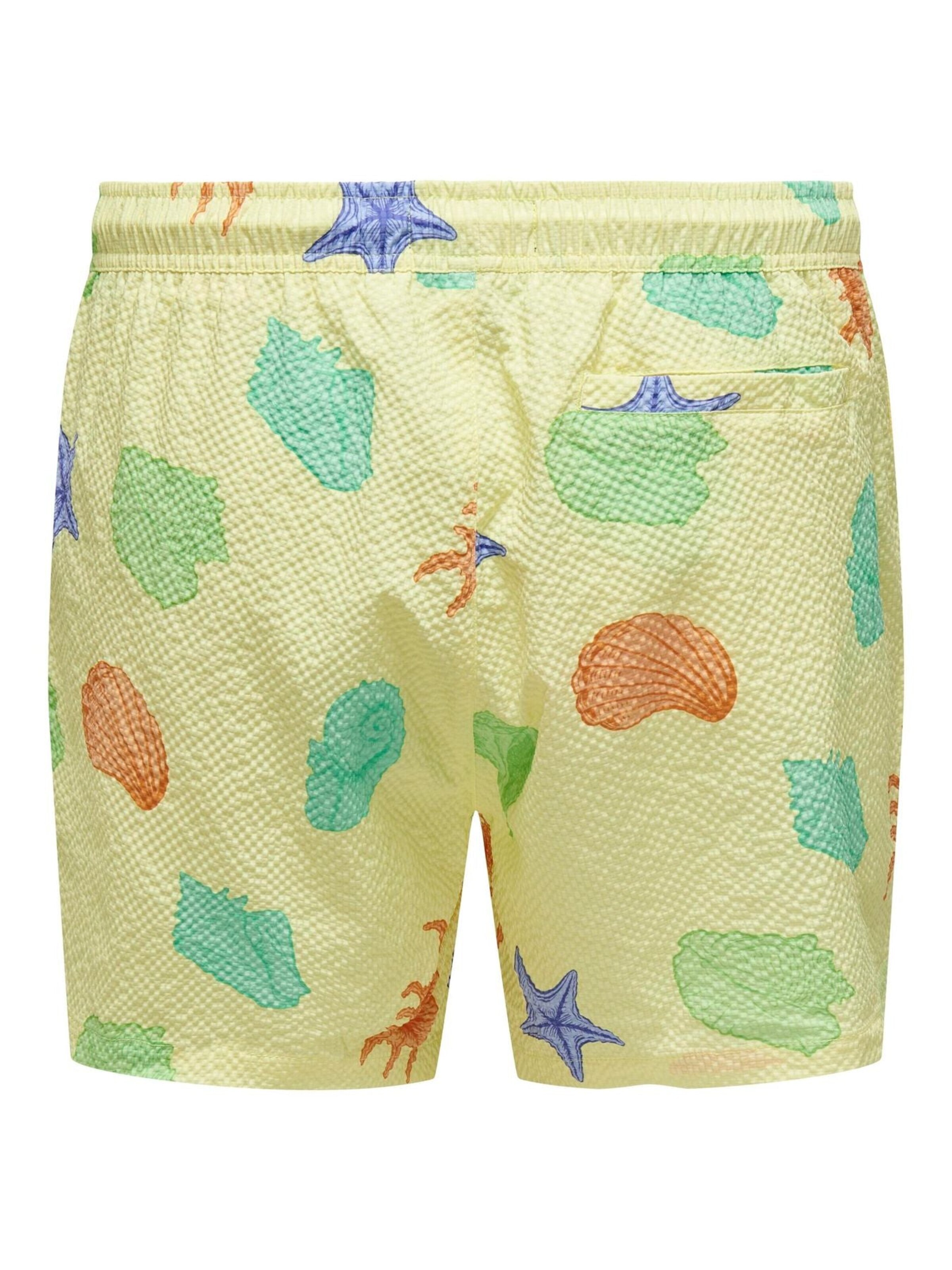 Shorts de bain '22029348' Only & Sons en jaune