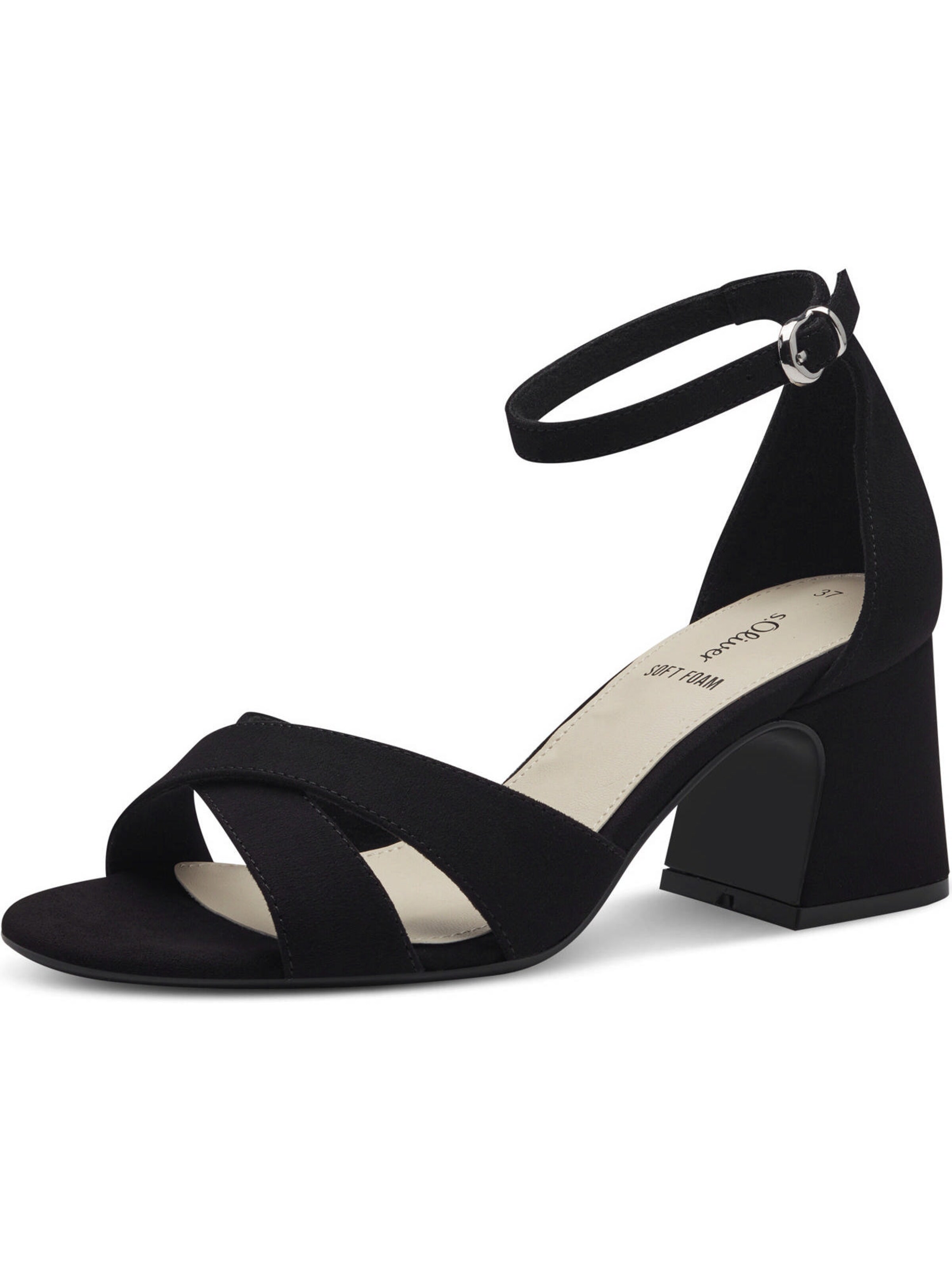 s.Oliver Sandals in Black: front