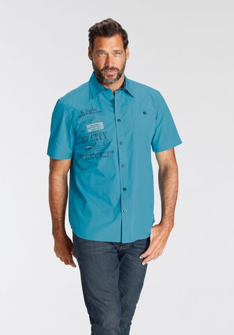 Man's World Regular Fit Hemd in Blau: predná strana