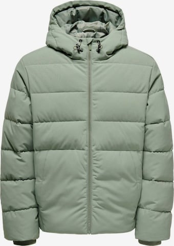 Veste d’hiver '22030170' Only & Sons en vert : devant
