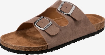 Freyling Mules in Brown: front