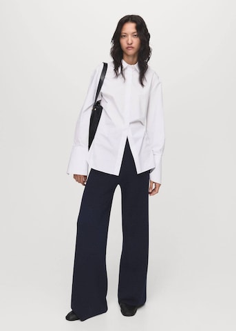 MANGO Wide Leg Hose 'Roma' in Blau