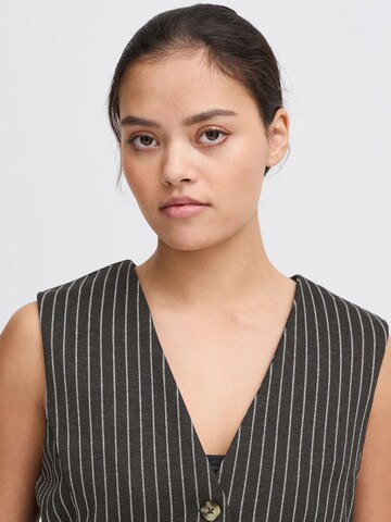 ICHI Suit vest ' IXKATE PINSTRIPED WA ' in Grey