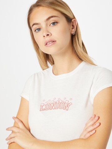 River Island - Camiseta 'LONDON' en blanco