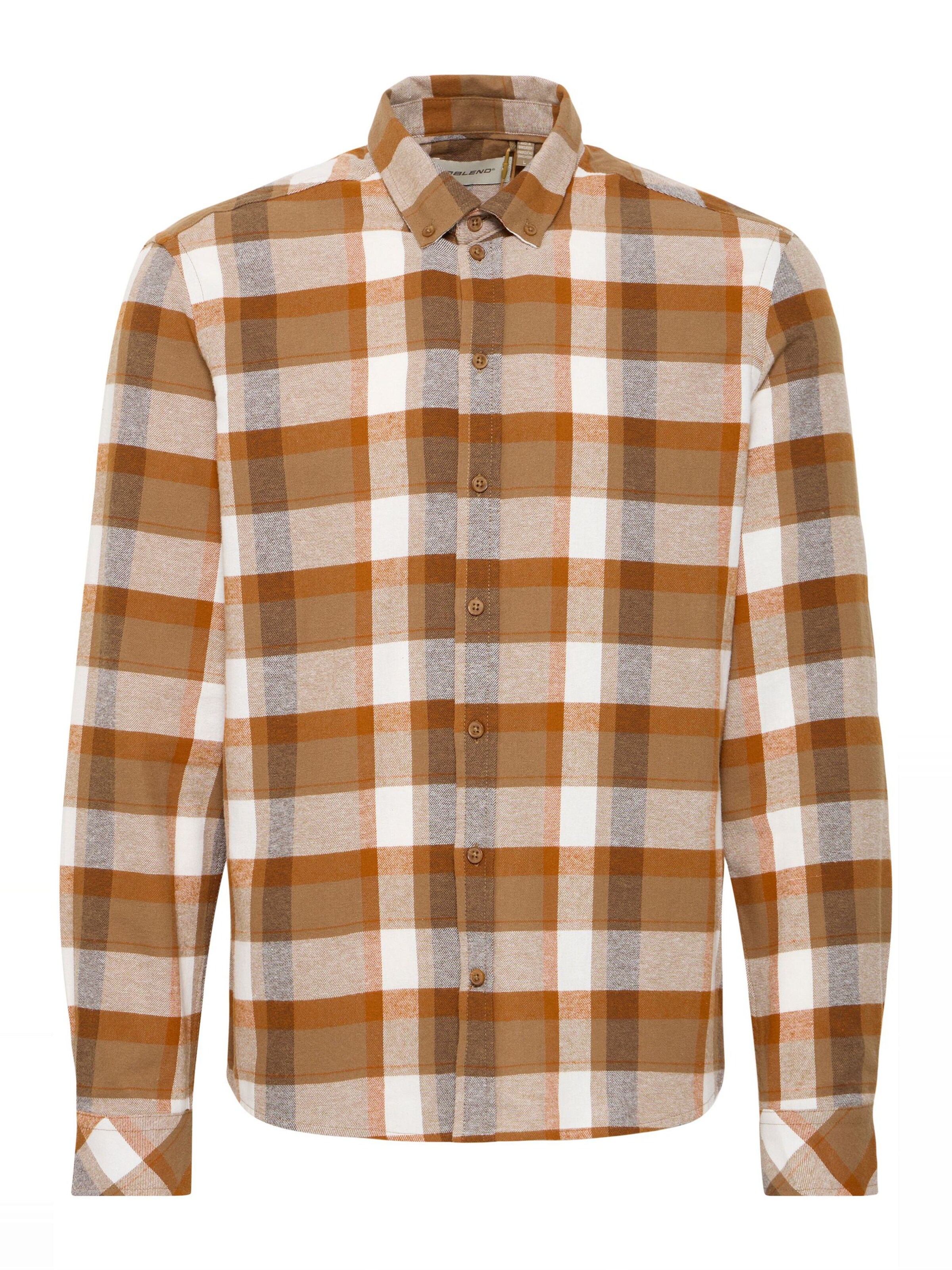 BLEND Camisa en ecru / marrón, Vista del producto