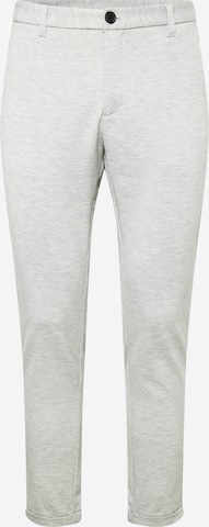 Coupe slim Pantalon chino Lindbergh en gris : devant