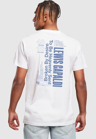 Merchcode T-Shirt 'Lewis Capaldi - Tour' in Weiß