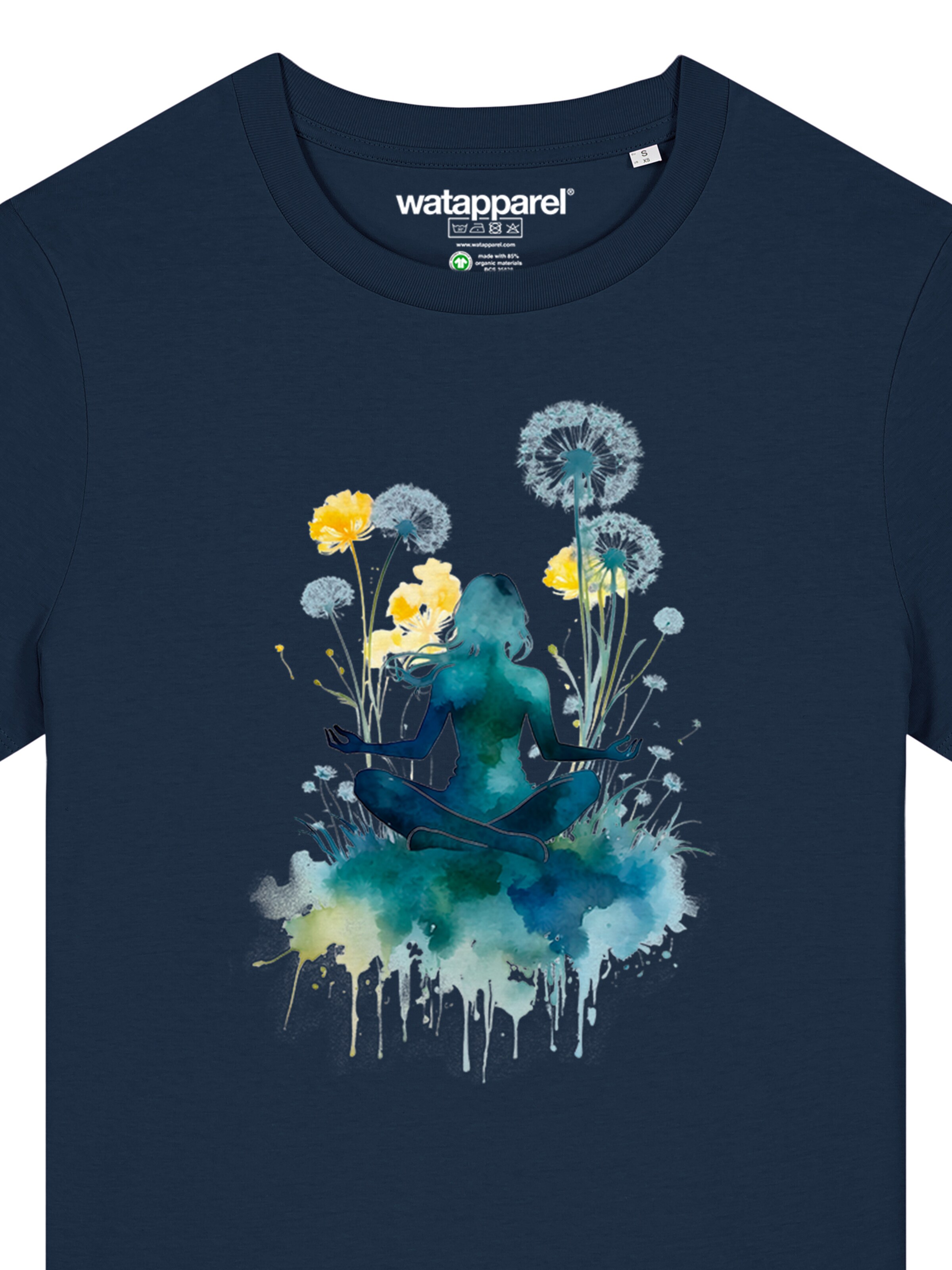 Maglietta 'Yoga & Meditation' di Watapparel in blu