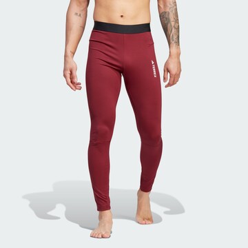 ADIDAS TERREX Slim fit Sports trousers 'Xperior' in Red: front