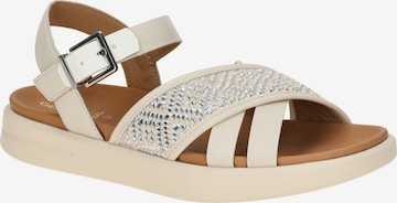 GEOX Sandale 'Geox Xand Sandalen beige silber D65PAB' in Beige: Vorderseite