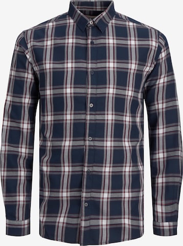 JACK & JONES Button Up Shirt 'Orion' in Blue: front