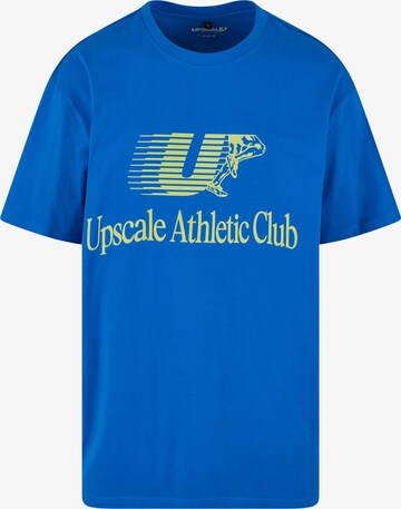 MT Upscale T-Shirt 'Athletic Club' in Blau: predná strana