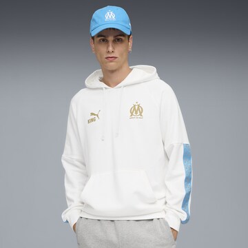 PUMA Sports sweatshirt 'Olympique de Marseille King' in White: front