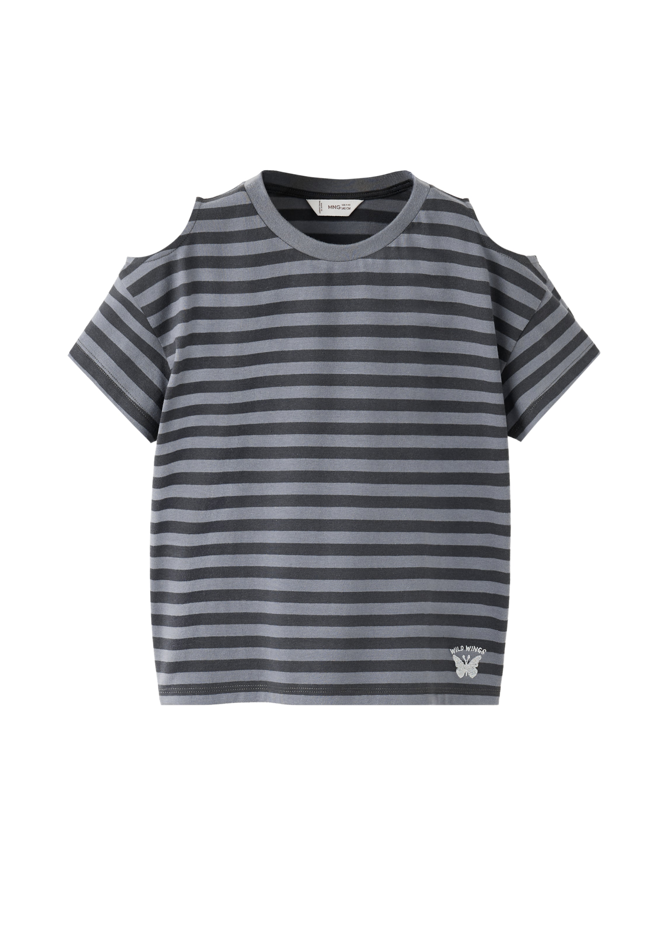 T-Shirt MANGO KIDS en gris : devant