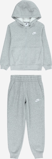 Nike Sportswear Jogginganzug 'Club Fleece' in graumeliert / weiß, Produktansicht