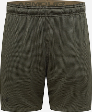 Regular Pantalon de sport UNDER ARMOUR en vert : devant