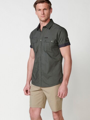 KOROSHI Regular fit Srajca | zelena barva