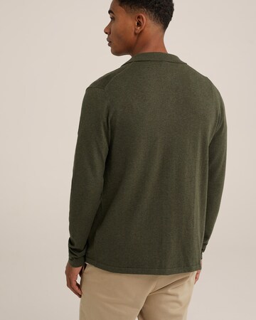 WE Fashion Slim fit Button Up Shirt in Green