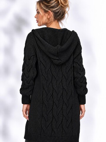 Worldclassca Strickjacke 'Worldclassca Strickjacke Lang mit Kapuze'‌‌‌‌‌‌‌‌ in Schwarz