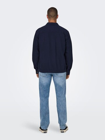 Only & Sons Regular Fit Hemd 'KENNET' in Blau