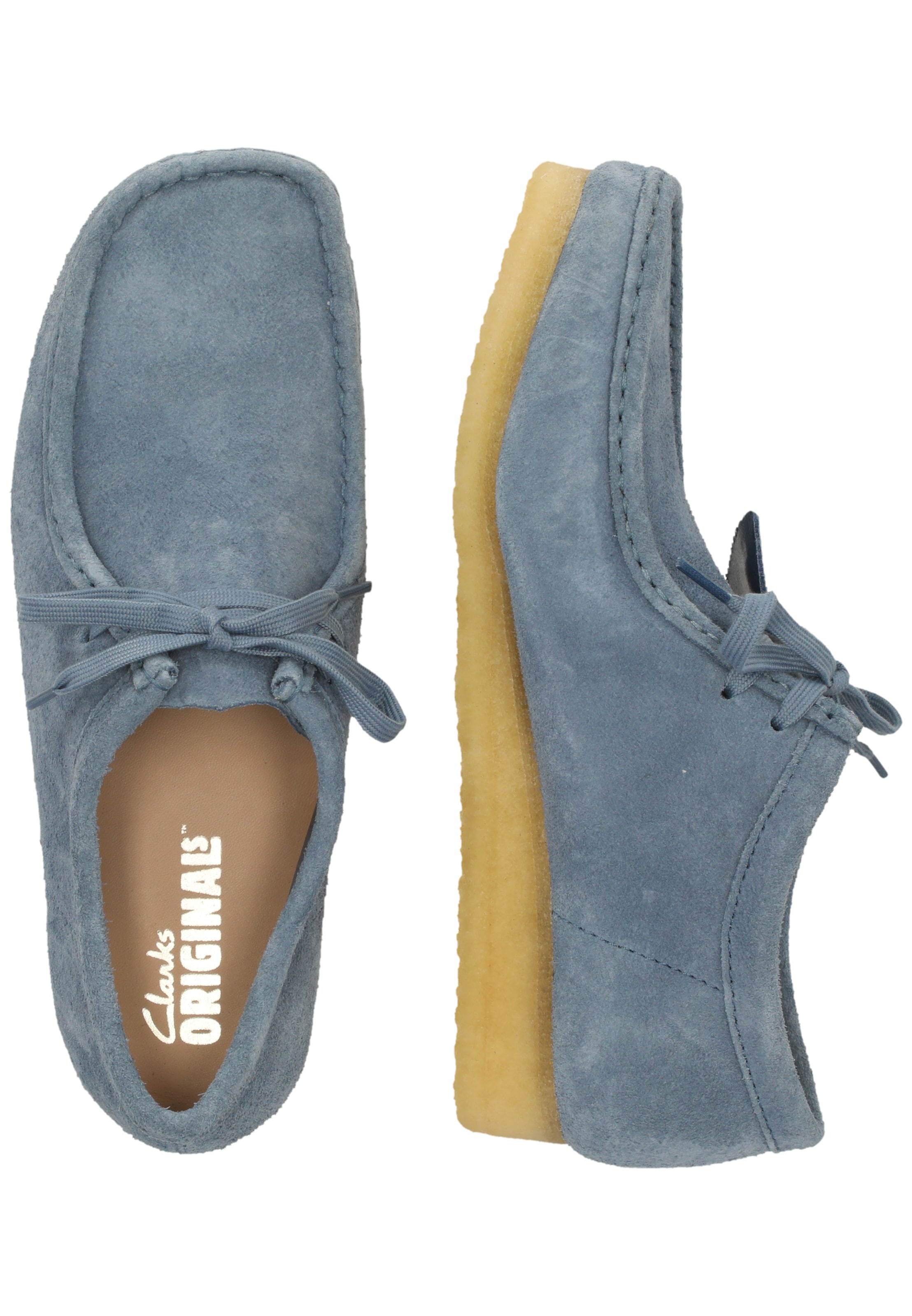 CLARKS Lace-up shoe 'Wallabee' in Blue