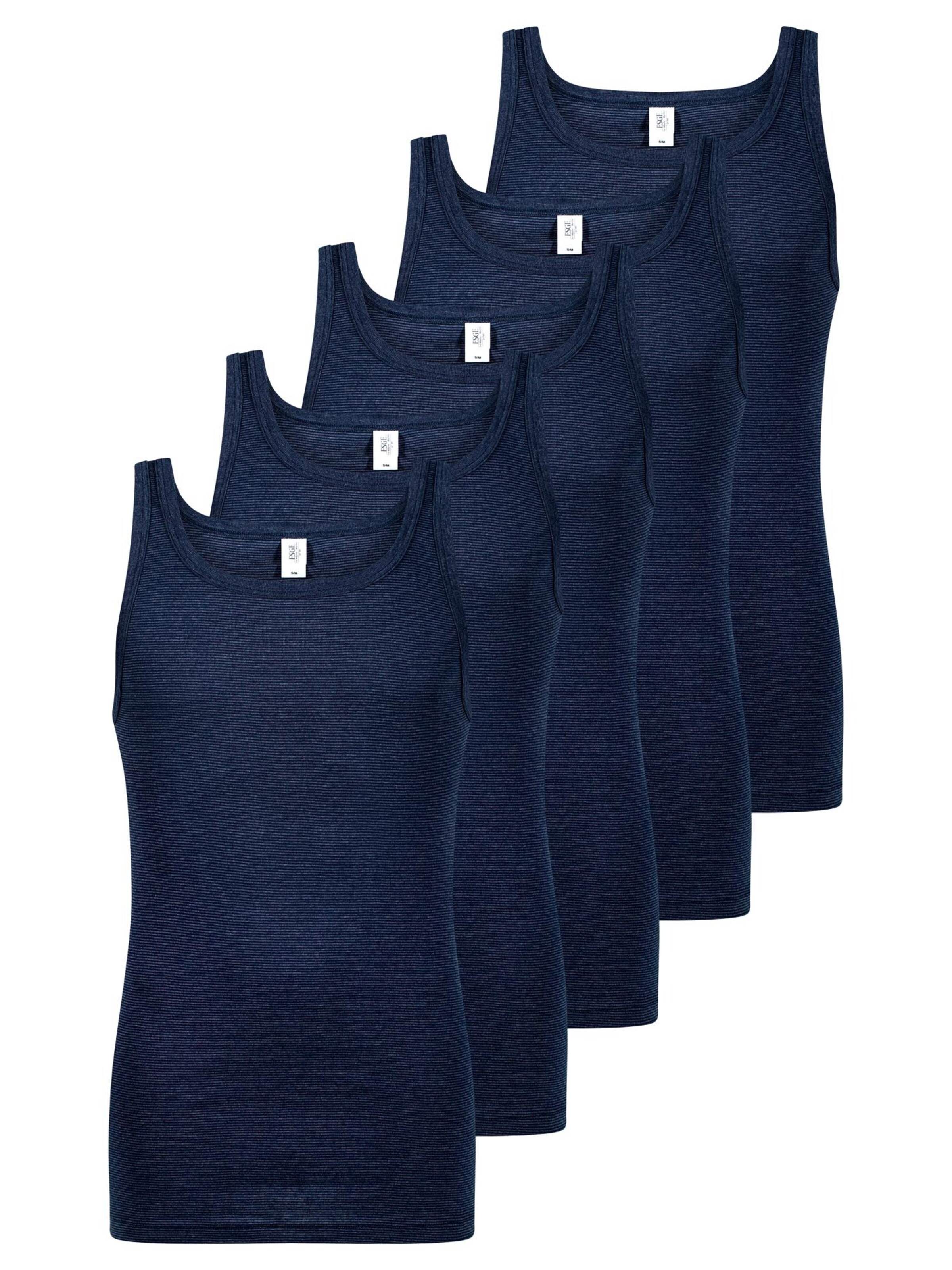 ESGE Undershirt 'Feinripp Jeans' in Blue: front