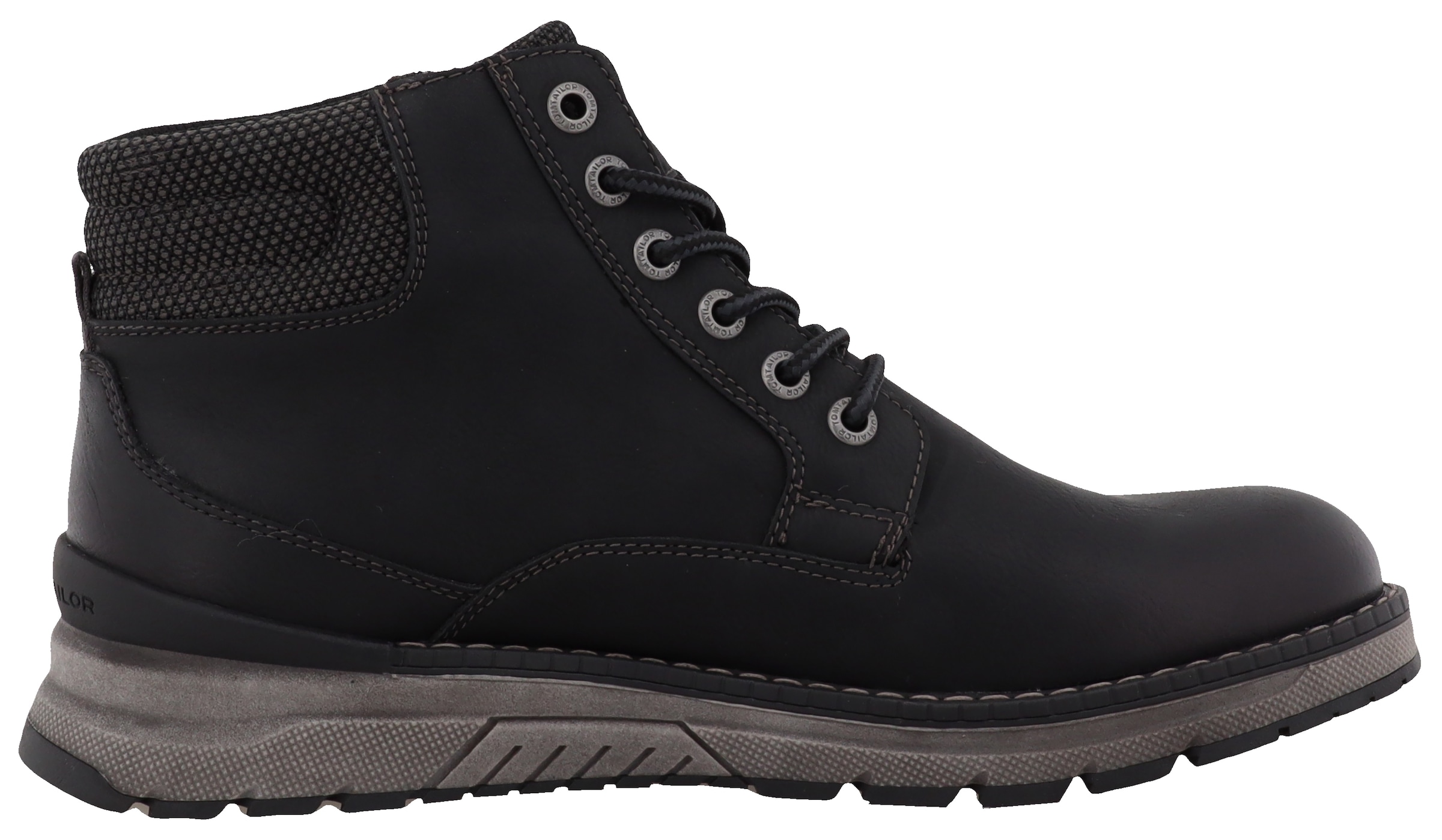 TOM TAILOR Lace-up boots in Black