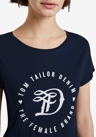 Tricou de la TOM TAILOR DENIM pe albastru