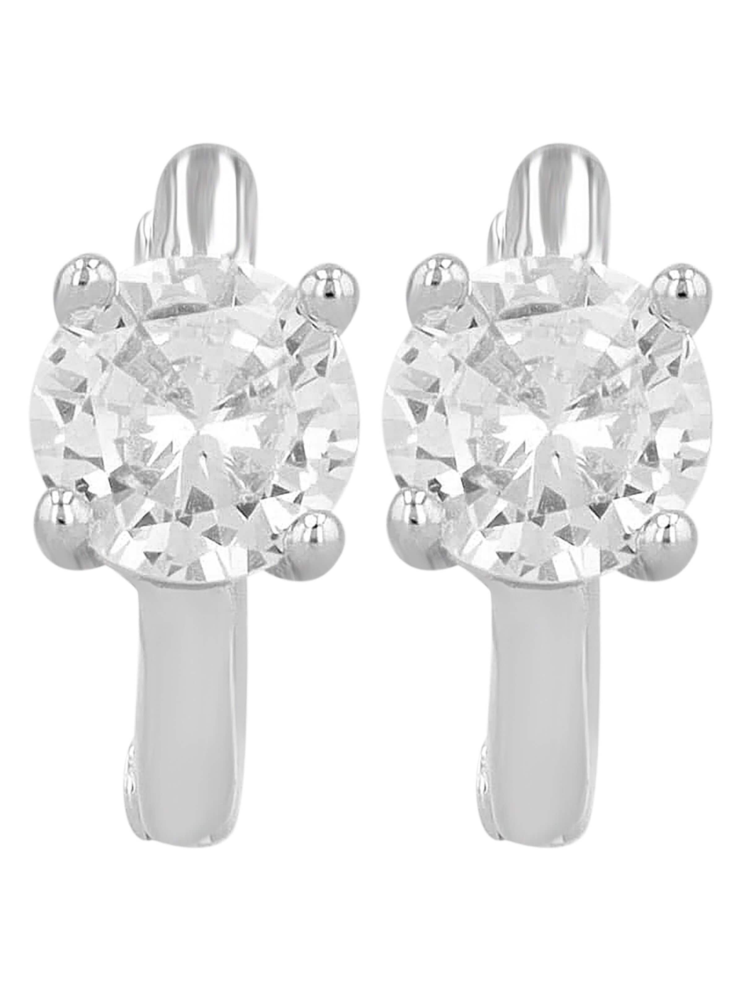 Akzent Earrings '"Victoria" aus 925 Sterlingsilber, rhodiniert, langlebig' in Silver: front