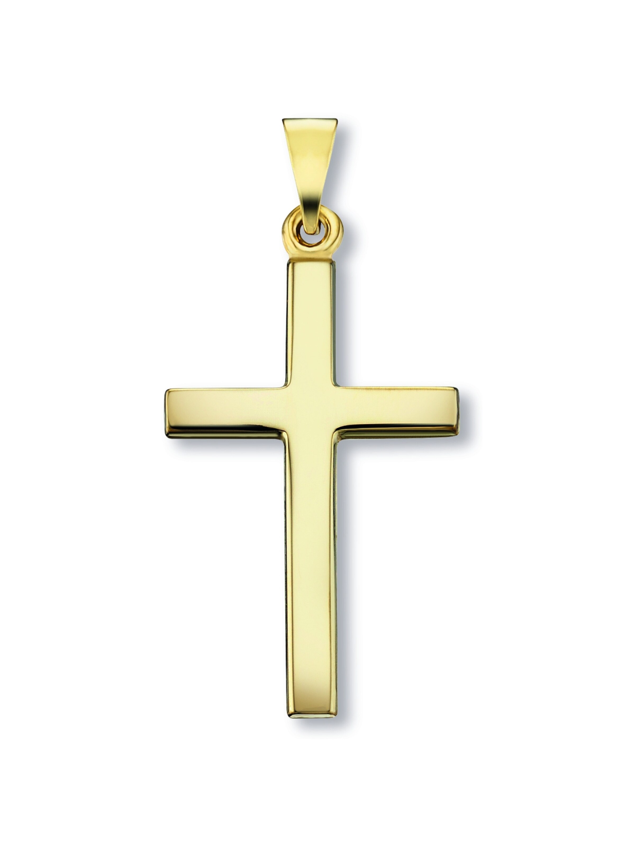 ONE ELEMENT Anhänger 'Kreuz' in Gold: Vorderseite