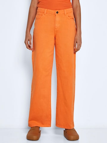 Wide leg Jeans 'Amanda' di Noisy may in arancione: frontale
