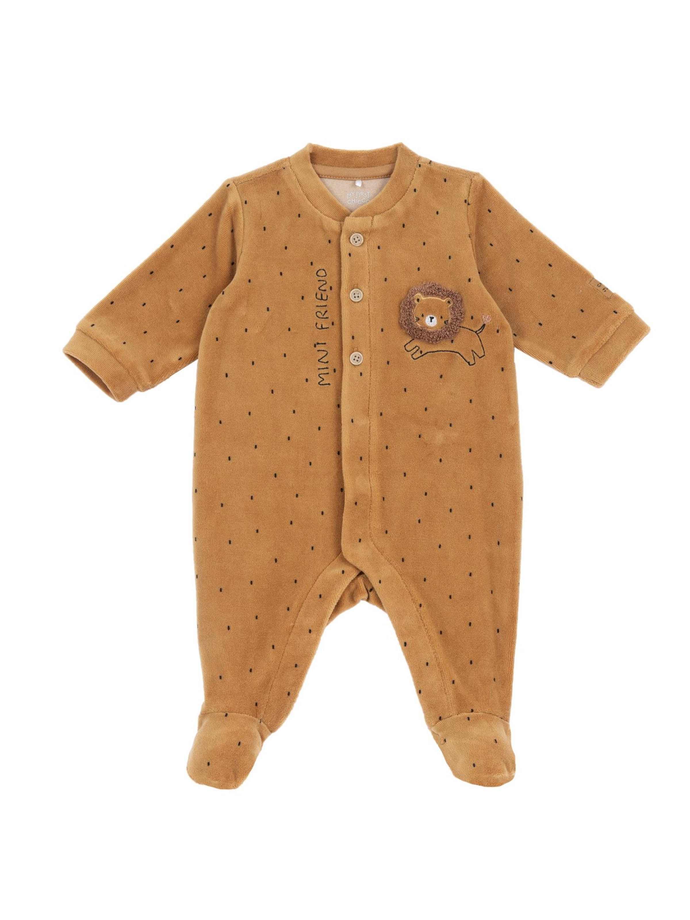 Chicco Dupačky/body – hnědá: přední strana